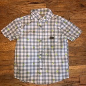 plaid shirt sleeve button up